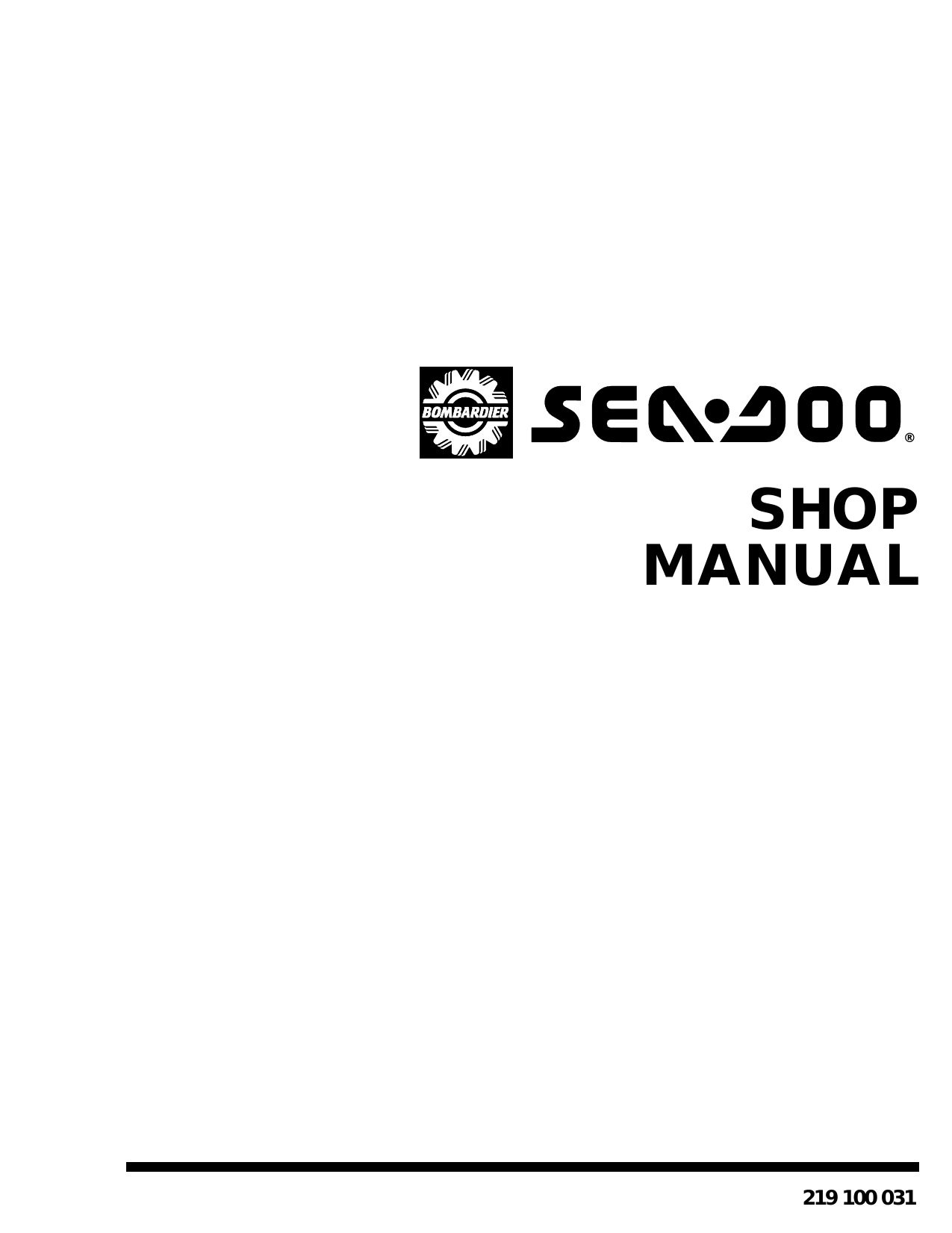 1996 Sea-Doo SP, SPX, SPI, GTS, GTI, XP, HX shop manual Preview image 2