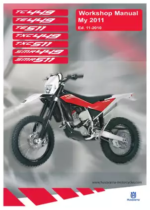 2011-2013 Husqvarna TE 511, TXC 511 workshop manual Preview image 1