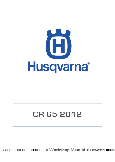 Preview: 2012 Husqvarna CR 65 Service & Repair Manual (1st Edition)