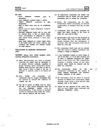 1987-1992 Range Rover repair manual Preview image 3