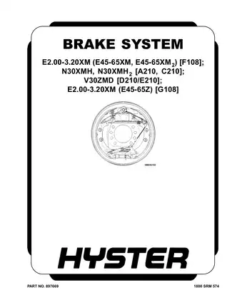 Hyster F108, E45XM2, E50XM2, E55XM2, E60XM2, E65XM2 forklift manual Preview image 1