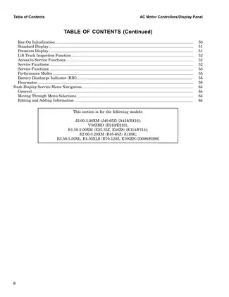 Hyster G108 E45Z, E50Z, E55Z, E60Z, E65Z forklift manual (AC Motor Controllers/Display Panel) Preview image 3