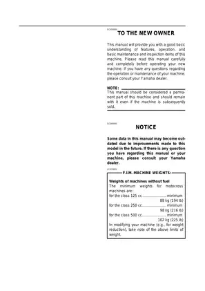 2000 Yamaha WR400FM, WR400 owner´s service manual Preview image 5