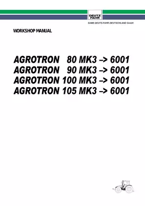 SAME Agrotron 80-105 Workshop Manual - Comprehensive Repair Guide