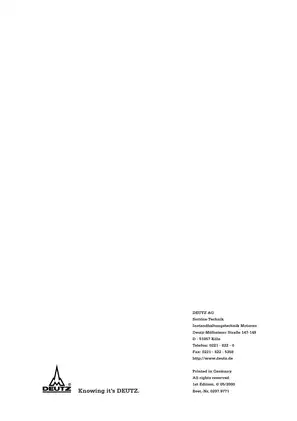 DEUTZ BFM 1012/1013 Workshop Manual - Comprehensive Guide to Engine Repair Preview image 2
