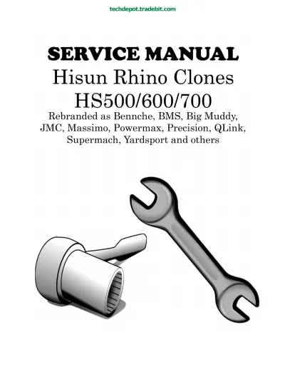 Preview: Hisun Rhino HS500/600/700 UTV Service & Repair Manual