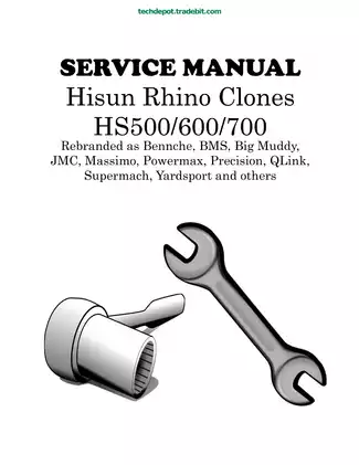HiSun HS500, HS600, HS700 Rhino Clone service manual Preview image 1