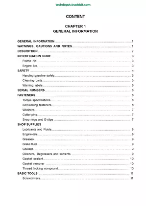 Comprehensive Service Manual for Hisun Rhino UTV Models HS500/600/700 Preview image 3