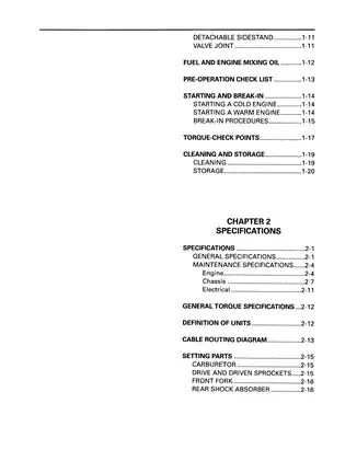 Yamaha YZ125 Service Manual - Operation, Maintenance & Troubleshooting Guide Preview image 4