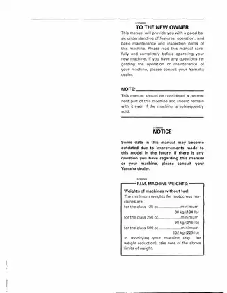 Yamaha YZ125 Series Manual - Comprehensive Operation and Maintenance Guide Preview image 5