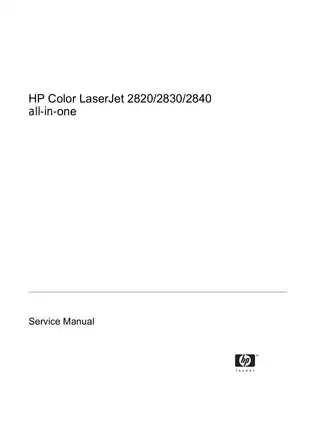 HP Color LaserJet 2820/2830/2840 All-in-One Service Manual Preview image 2