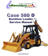 Case 580 D Backhoe Loader 1981 Service & Maintenance Manual (P/N 9-69270, 9-69271, 9-69272) – preview page 1