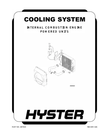 Preview: Hyster S30E, S40E, S50E, S60E, S70E, S80E, S100E, S120E, H30H, H40H, H50H, H60H, H40JS, H50JS, H60JS Forklift Service Manual (P/N 899784)