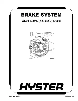 Hyster C203 forklift manual (brake system)