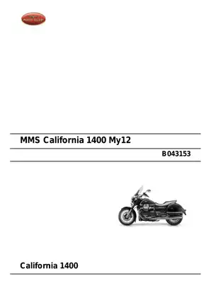 2012-2013 Moto Guzzi MMS California 1400 manual Preview image 1