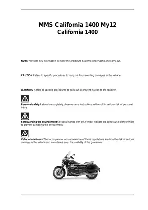 2012-2013 Moto Guzzi MMS California 1400 manual Preview image 3