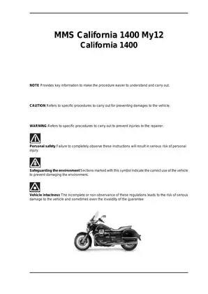Moto Guzzi California 1400 Service and Repair Manual (2012) Preview image 3