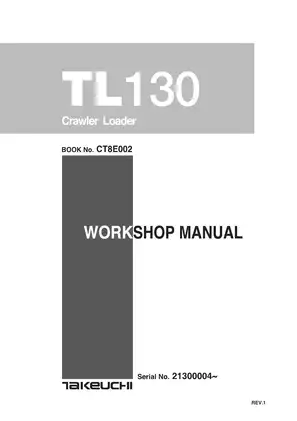 Takeuchi TB175 Excavator Shop Manual - Comprehensive Service Guide