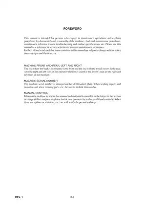 Takeuchi TB175 Excavator Shop Manual - Comprehensive Service Guide Preview image 4
