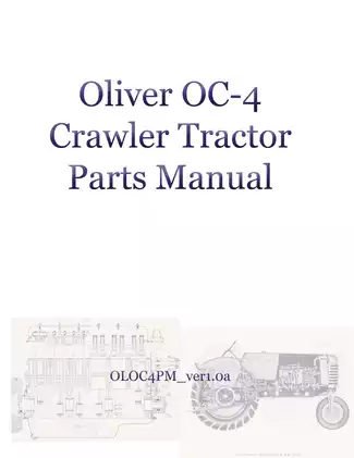  1955-1974 Oliver OC-4 crawler tractor/dozer parts manual Preview image 1