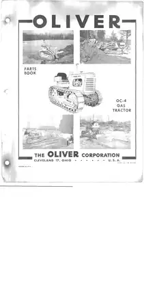 Oliver OC-4 Crawler Tractor Parts Manual (1959 Edition) Preview image 4