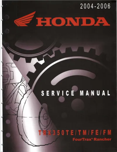2004–2006 Honda Rancher 350 TRX350TM/TE/FM/FE Service Manual (P/N 61200-HN4-A00) – preview page 1