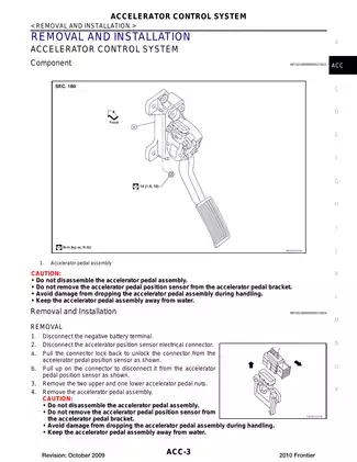 2010-2013 Nissan Frontier D40 series Accelerator Control System manual Preview image 3