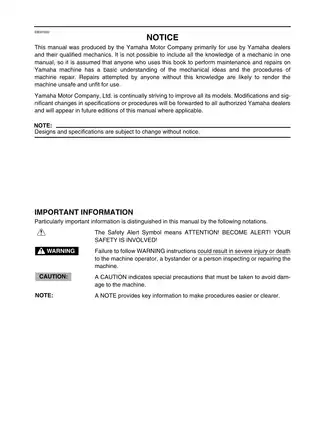 Yamaha YFM660FS Service Manual & Repair Guide Preview image 3