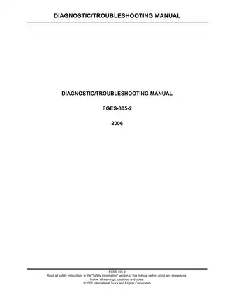 Navistar International VT275 diesel engine service manual