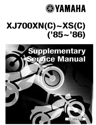 Yamaha XJ700XN/XJ700XNC Motorcycle Service Manual (1985)