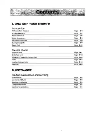 Comprehensive Triumph Motorcycle Service and Repair Manual (2001-2007) Preview image 3