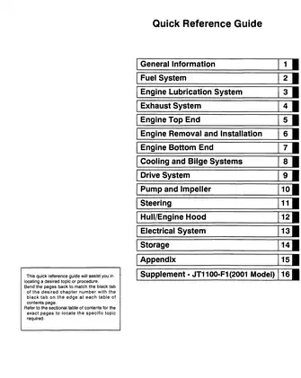 Kawasaki 1100 STX DI JET SKI Watercraft Service Manual (2001 Model) Preview image 2
