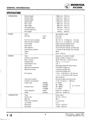 1982-1983 Honda ATC 200E Big Red shop manual Preview image 5
