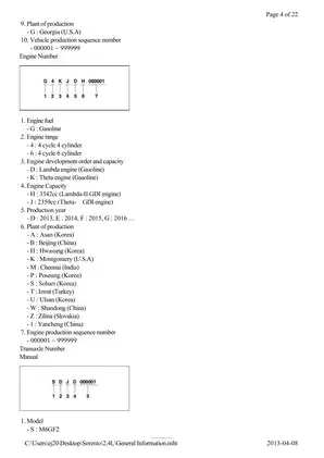 2014 Kia Sorento 2.4 GDI Digital Service Manual Preview image 4