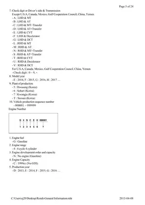 2014 Rondo G 2.0 GDI Service Manual - Comprehensive Guide for Vehicle Maintenance Preview image 5
