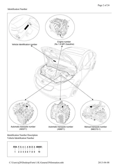Preview: 2014 Kia Forte 1.8 MPI Service Manual