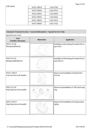 Comprehensive Overhaul Manual for A6LF2 Automatic Transaxle System (2010) Preview image 4