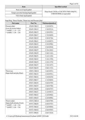 KIA / Hyundai A6MF1 Automatic Transaxle Overhaul manual Preview image 2