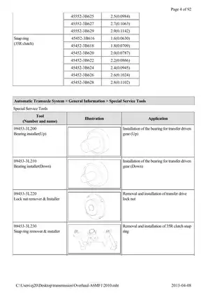 KIA / Hyundai A6MF1 Automatic Transaxle Overhaul manual Preview image 4