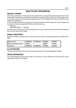 Yamaha F40B Outboard Motor Service Manual (1999 Edition) Preview image 4