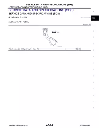 2013 Nissan Frontier service manual Preview image 5