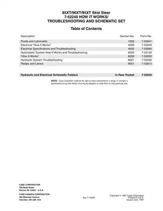 Case 85XT, 90XT, 95XT Skid Steer manual - training center Preview image 3
