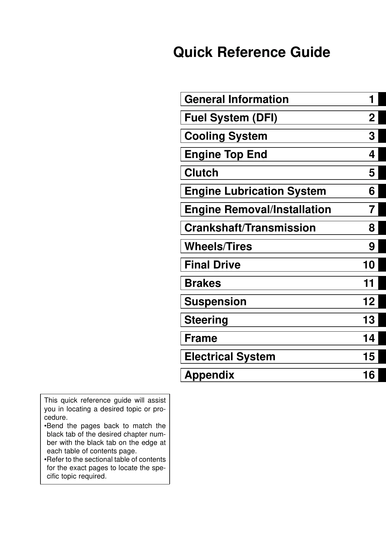 Kawasaki Vulcan 1500 Classic Fi VN1500 Motorcycle Service Manual Preview image 3