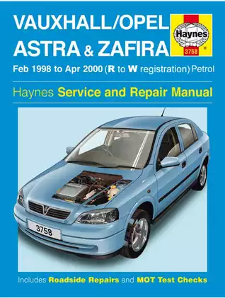 1998-2000 Vauxhall/Opel Astra, Zafira service and repair manual