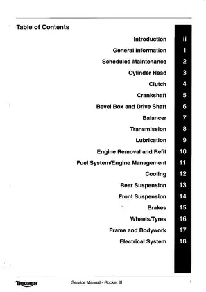 2004-2013 Triumph Rocket III repair manual