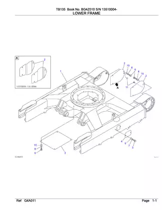 Takeuchi TB135 compact excavator parts catalog Preview image 4