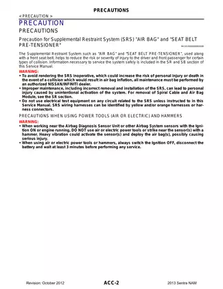 2012-2013 Nissan Pulsar, Sentra N17 D17 Accelerator Control System manual Preview image 2