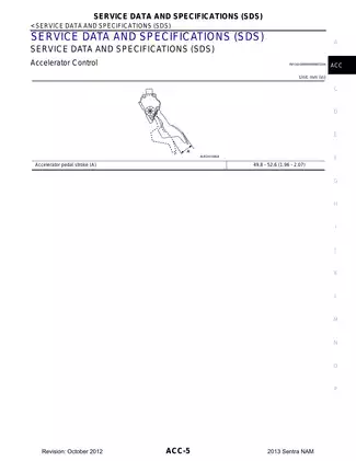 2012-2013 Nissan Pulsar, Sentra N17 D17 Accelerator Control System manual Preview image 5