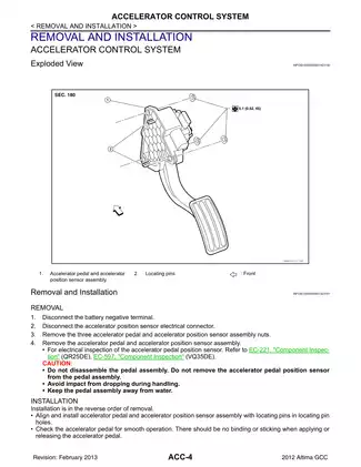 2012-2013 Nissan Altima L33 repair manual Preview image 4