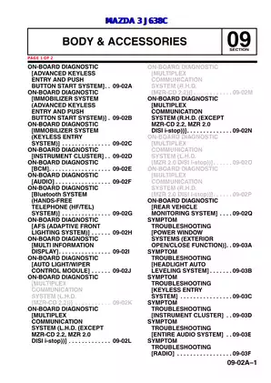 2003-2009 Mazda 3 repair manual